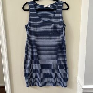 Vineyard Vines Blue & White Striped Hemp Cotton Tank Dress Small